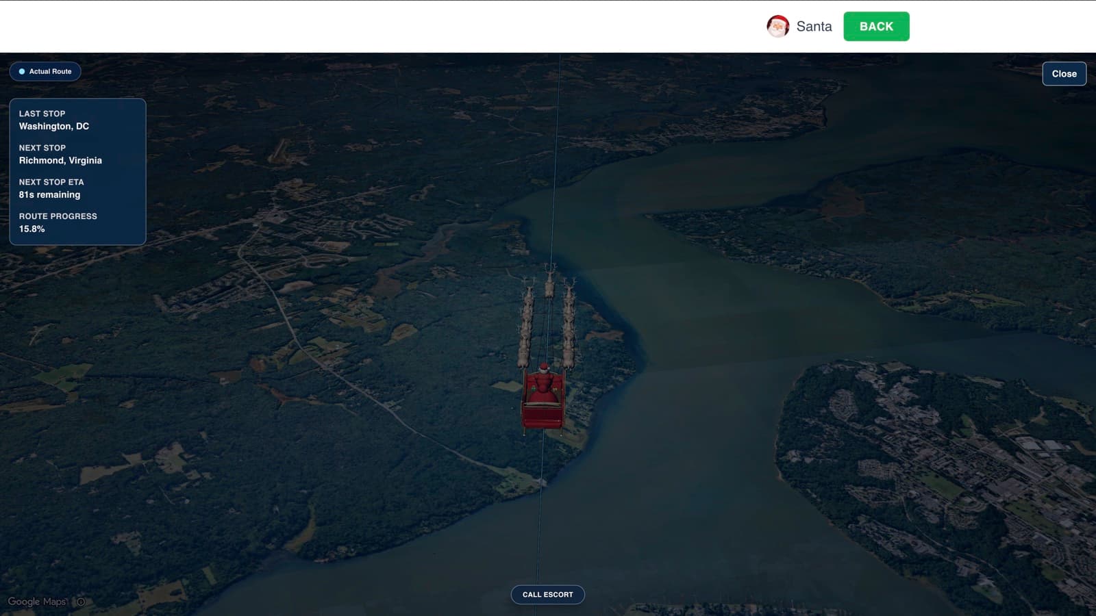 Santa tracker globe feature preview