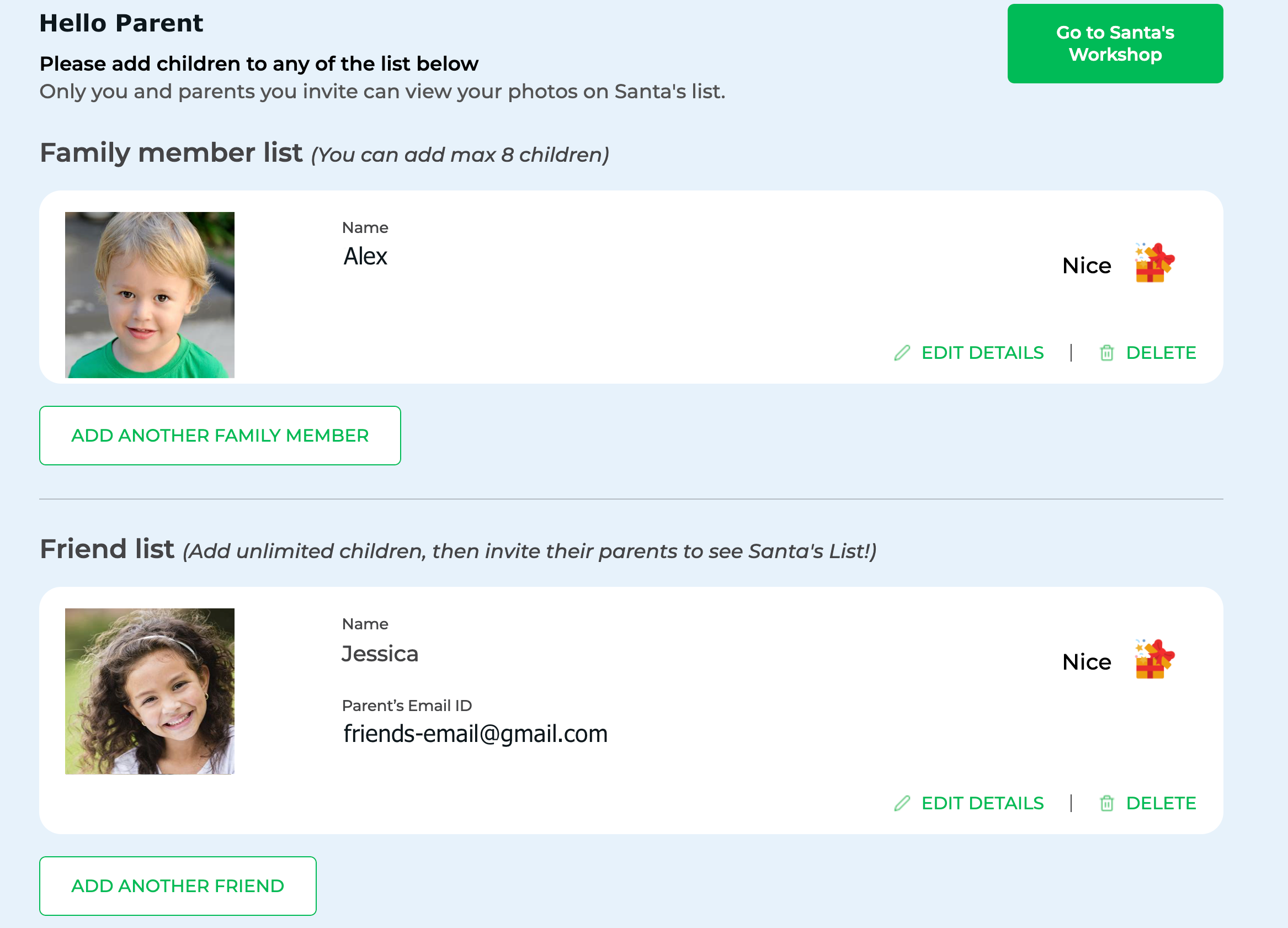 Create Santa list